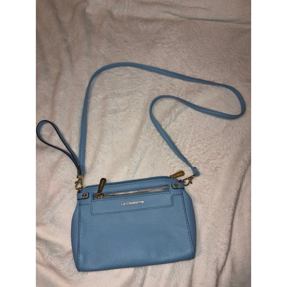 Liz Claiborne Blue Faux Leather CroLiz Claiborne Blue Faux Leather Crossbody Bag